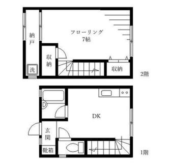 東京都文京区後楽２丁目 賃貸テラスハウス 1SDK